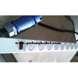 Rittal PDU 32 A Vertical socket strip with 12 of schuko sockets of 2 meter long with IEC 60309 Plug