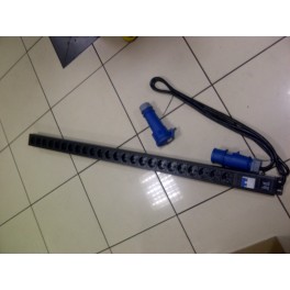 PDU 24 Outlets Germany Type, 32A, MCB On/Off, Industrial Plug