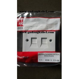 ADC Krone Face Plate 2 Hole with Shutter