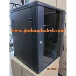 19" wallmounted 12U depth 500mm, Single Door